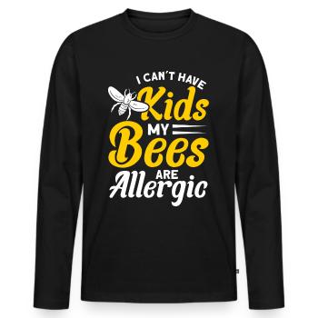 Beekeepers Bees Honey bees Beekeeping - Men's Premium Organic Long Sleeve Shirt - black - Front - Nico (187cm)