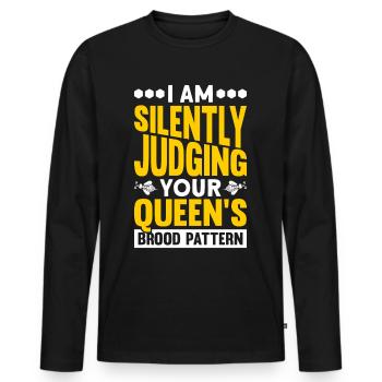 Beekeepers Bees Honey bees Beekeeping - Men's Premium Organic Long Sleeve Shirt - black - Front - Nico (187cm)