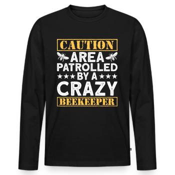 Beekeepers Bees Honey bees Beekeeping Lus - Men's Premium Organic Long Sleeve Shirt - black - Front - Nico (187cm)