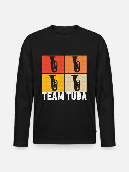 Tuba tuba player - Men's Premium Organic Long Sleeve Shirt - black