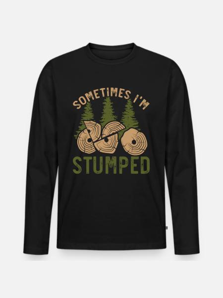 Manchmal bin ich ratlos Arboriculture Arborist - Männer Premium Bio Langarmshirt - Schwarz
