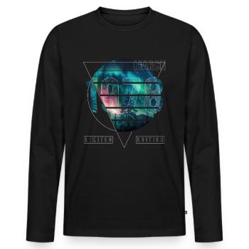 Limited Edition 1978 März Geburtstag Polarlicht - Männer Premium Bio Langarmshirt - Schwarz - Vorne - Nico (187cm)