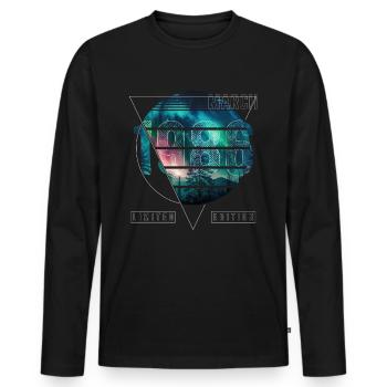 Limited Edition 1986 März Geburtstag Polarlicht - Männer Premium Bio Langarmshirt - Schwarz - Vorne - Nico (187cm)