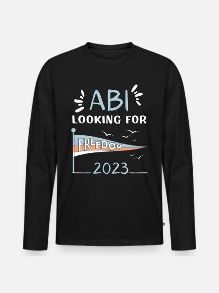 ABI looking for freedom - Männer Premium Bio Langarmshirt - Schwarz