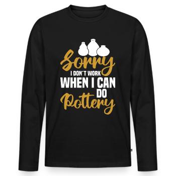 Töpfern Töpfer Töpferei Pottery - Männer Premium Bio Langarmshirt - Schwarz - Vorne - Nico (187cm)