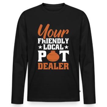 Töpfern Töpfer Töpferei Pottery - Männer Premium Bio Langarmshirt - Schwarz - Vorne - Nico (187cm)