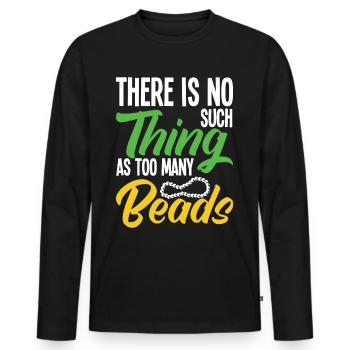 Perle Perle Broderie Bijoutier Fabricant de bijoux - T-shirt manches longues Premium bio Homme - noir - Devant - Nico (187cm)