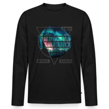 Limited Edition 1968 April Geburtstag Polarlicht - Männer Premium Bio Langarmshirt - Schwarz - Vorne - Nico (187cm)