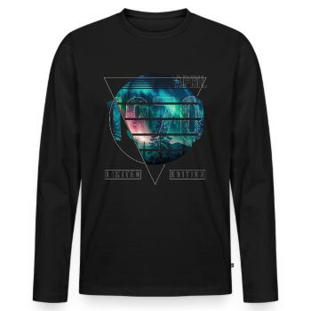 Limited Edition 1970 April Geburtstag Polarlicht - Männer Premium Bio Langarmshirt - Schwarz - Vorne - Nico (187cm)