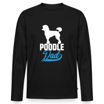 Poodle Dad - Men's Premium Organic Long Sleeve Shirt - black - Front - Nico (187cm)