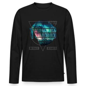 Limited Edition 1988 April Geburtstag Polarlicht - Männer Premium Bio Langarmshirt - Schwarz - Vorne - Nico (187cm)