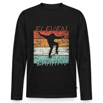 Kinder Geburtstag 11 Jahre - Skater - Männer Premium Bio Langarmshirt - Schwarz - Vorne - Nico (187cm)