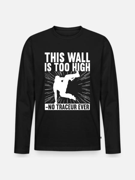 Parkour Freerunning - Men's Premium Organic Long Sleeve Shirt - black