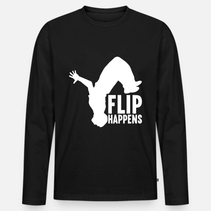 Parkour Freerunning - Männer Premium Bio Langarmshirt - Schwarz