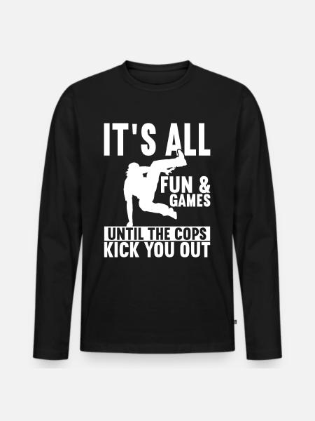 Parkour Freerunning - Men's Premium Organic Long Sleeve Shirt - black