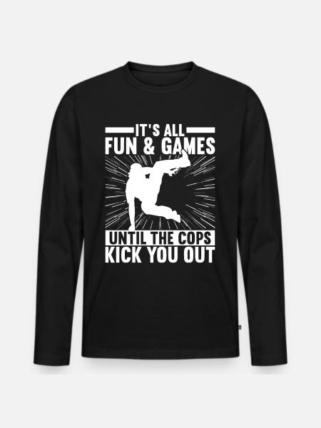 Parkour Freerunning - Men's Premium Organic Long Sleeve Shirt - black