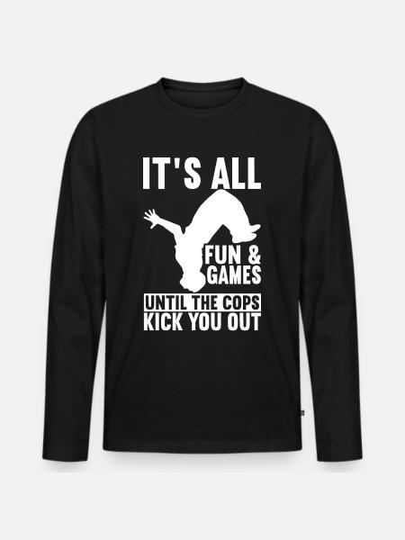 Parkour Freerunning - Men's Premium Organic Long Sleeve Shirt - black