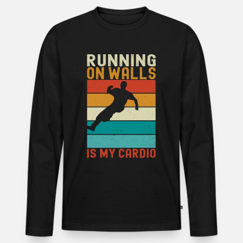 Parkour Freerunning - Männer Premium Bio Langarmshirt - Schwarz