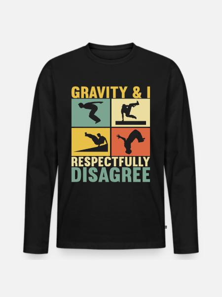 Parkour Freerunning - Men's Premium Organic Long Sleeve Shirt - black