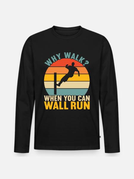 Parkour Freerunning - Men's Premium Organic Long Sleeve Shirt - black