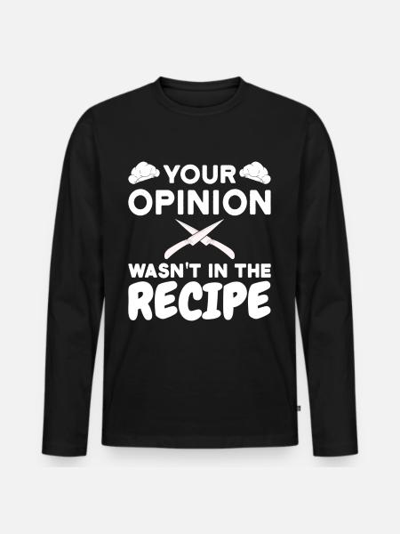 chefkoch koch kochen spruch - Männer Premium Bio Langarmshirt - Schwarz