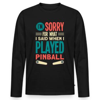 Flipper Retro Pinball Flipperautomat Bumper - Men's Premium Organic Long Sleeve Shirt - black - Front - Nico (187cm)