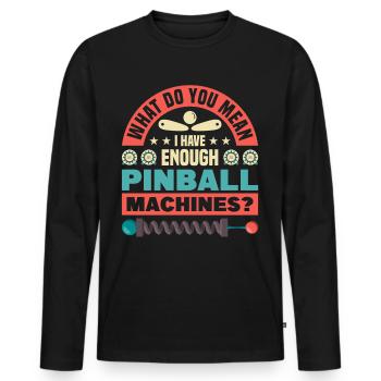 Flipper Retro Pinball Flipperautomat Bumper - Männer Premium Bio Langarmshirt - Schwarz - Vorne - Nico (187cm)