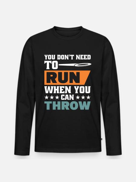 Diskuswurf Diskuswerfer Leichtathletik Diskus - Männer Premium Bio Langarmshirt - Schwarz