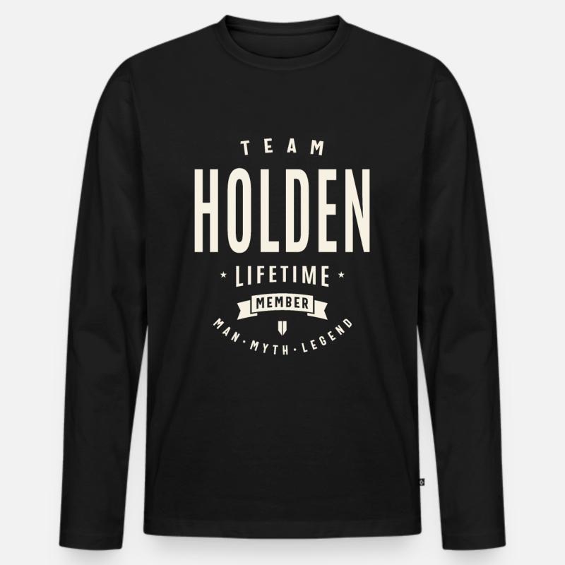 Team Holden lebenslanges Mitglied - Männer Premium Bio Langarmshirt - Schwarz