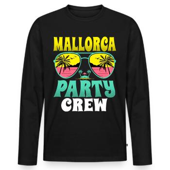 Majorque Party Crew - T-shirt manches longues Premium bio Homme - noir - Devant - Nico (187cm)