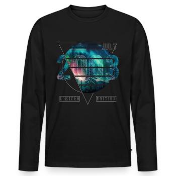 Limited Edition 2003 Juli Geburtstag Polarlicht - Männer Premium Bio Langarmshirt - Schwarz - Vorne - Nico (187cm)