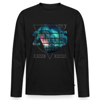 Limited Edition 2005 Juli Geburtstag Polarlicht - Männer Premium Bio Langarmshirt - Schwarz - Vorne - Nico (187cm)