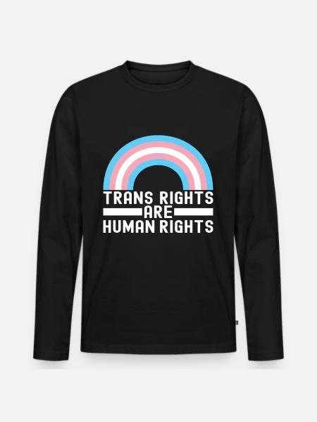 Transgender Trans LGBTQ - Men's Premium Organic Long Sleeve Shirt - black