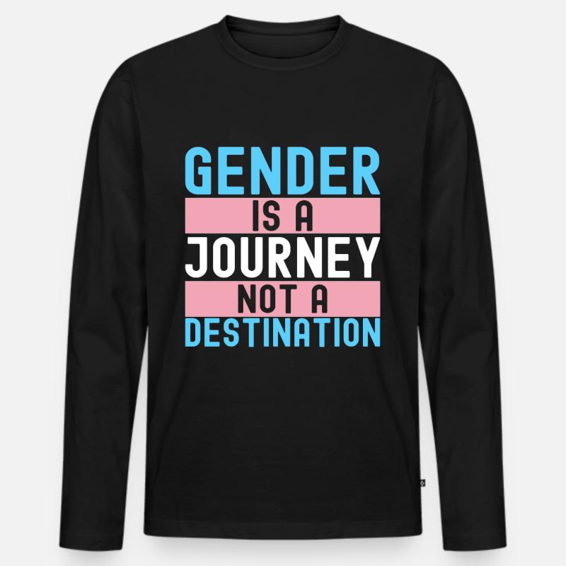 Transgender Trans LGBTQ - Männer Premium Bio Langarmshirt - Schwarz