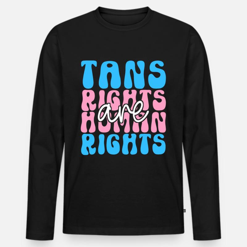 Transgender Trans LGBTQ - Männer Premium Bio Langarmshirt - Schwarz