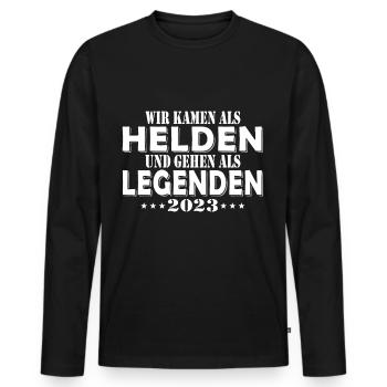 Abschlussklasse Abitur - Männer Premium Bio Langarmshirt - Schwarz - Vorne - Nico (187cm)