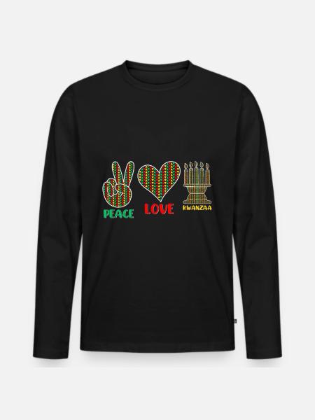 Kwanzaa history Month - Männer Premium Bio Langarmshirt - Schwarz