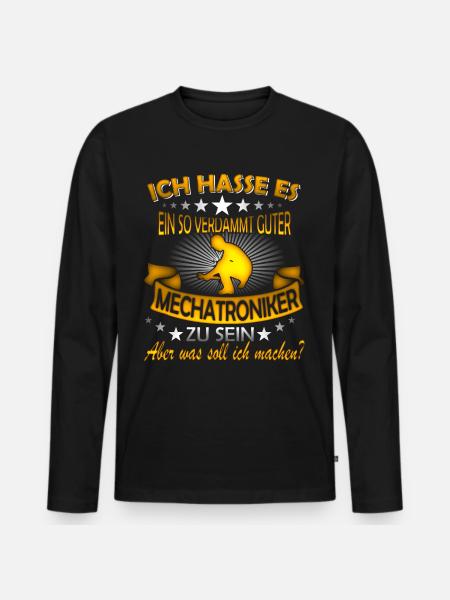 Mechatroniker / Mechatronikerin / Mechatronik - Männer Premium Bio Langarmshirt - Schwarz