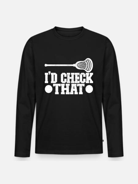 Lacrosse - Männer Premium Bio Langarmshirt - Schwarz