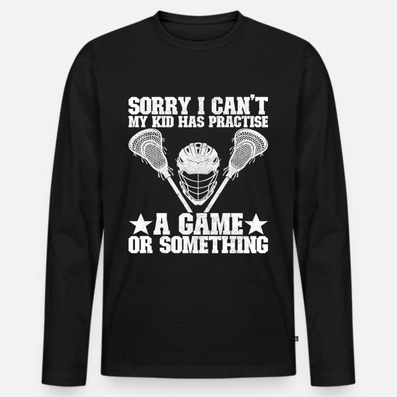 Lacrosse - Männer Premium Bio Langarmshirt - Schwarz