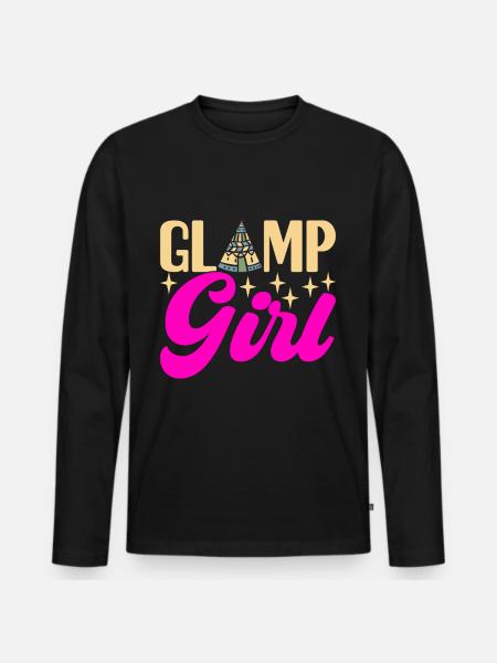Glamping Glamper - Men's Premium Organic Long Sleeve Shirt - black