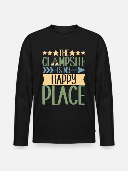 Glamping Glamper - Men's Premium Organic Long Sleeve Shirt - black