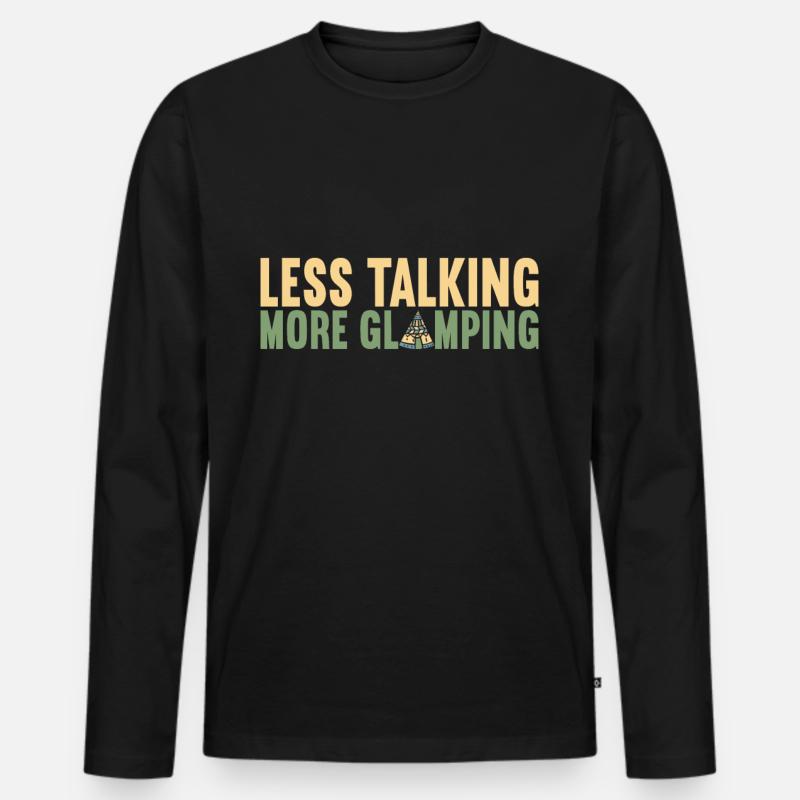 Glamping Glamper - Männer Premium Bio Langarmshirt - Schwarz