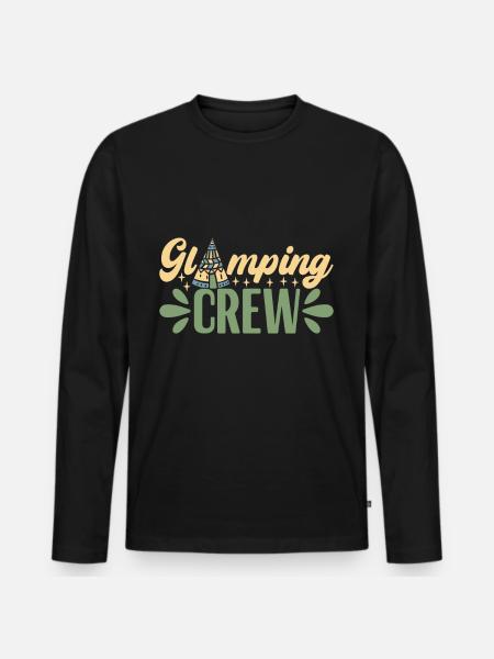Glamping Glamper - T-shirt manches longues Premium bio Homme - noir