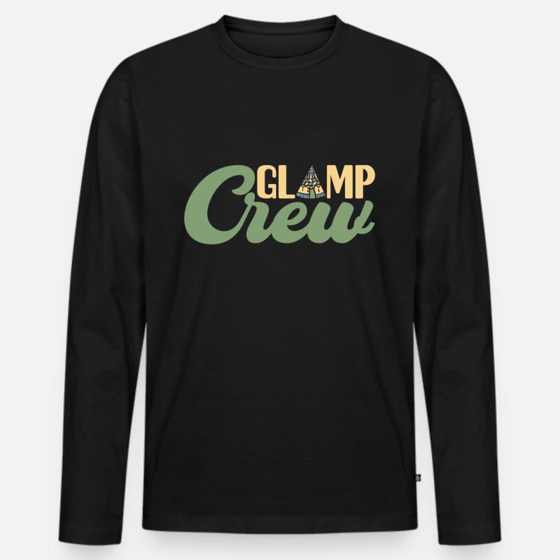 Glamping Glamper - Männer Premium Bio Langarmshirt - Schwarz