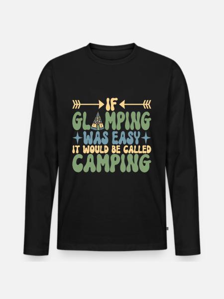 Glamping Glamper - Men's Premium Organic Long Sleeve Shirt - black