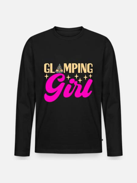 Glamping Glamper - Men's Premium Organic Long Sleeve Shirt - black