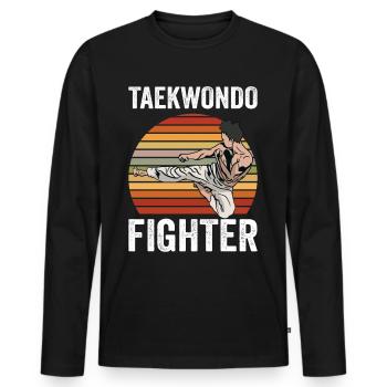 Tae Kwon Do - taekwondo - arts martiaux - T-shirt manches longues Premium bio Homme - noir - Devant - Nico (187cm)