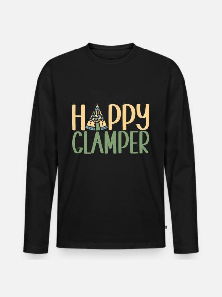 Glamping Glamper - Men's Premium Organic Long Sleeve Shirt - black