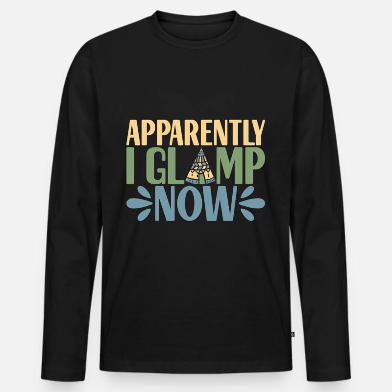 Glamping Glamper - Männer Premium Bio Langarmshirt - Schwarz